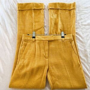 3.1 Phillip Lim Gold Yellow Wide Leg Trouser Pants Cuffed size 4